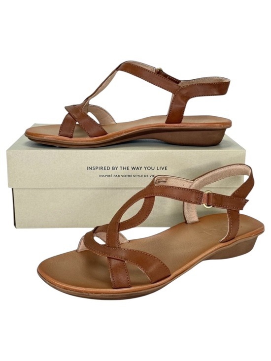 SOUL Naturalizer Shoes - Soul Naturalizer Solo Tan Faux Leather Womens Sandals Size 11M